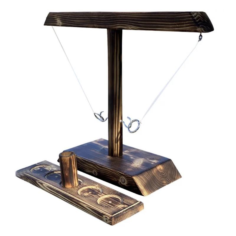 Wooden Ring Toss 2 Players - Dark Color