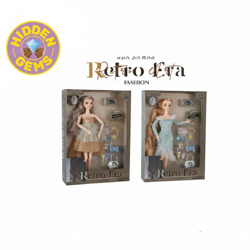 مجموعة دمى أزياء من عصر ريترو