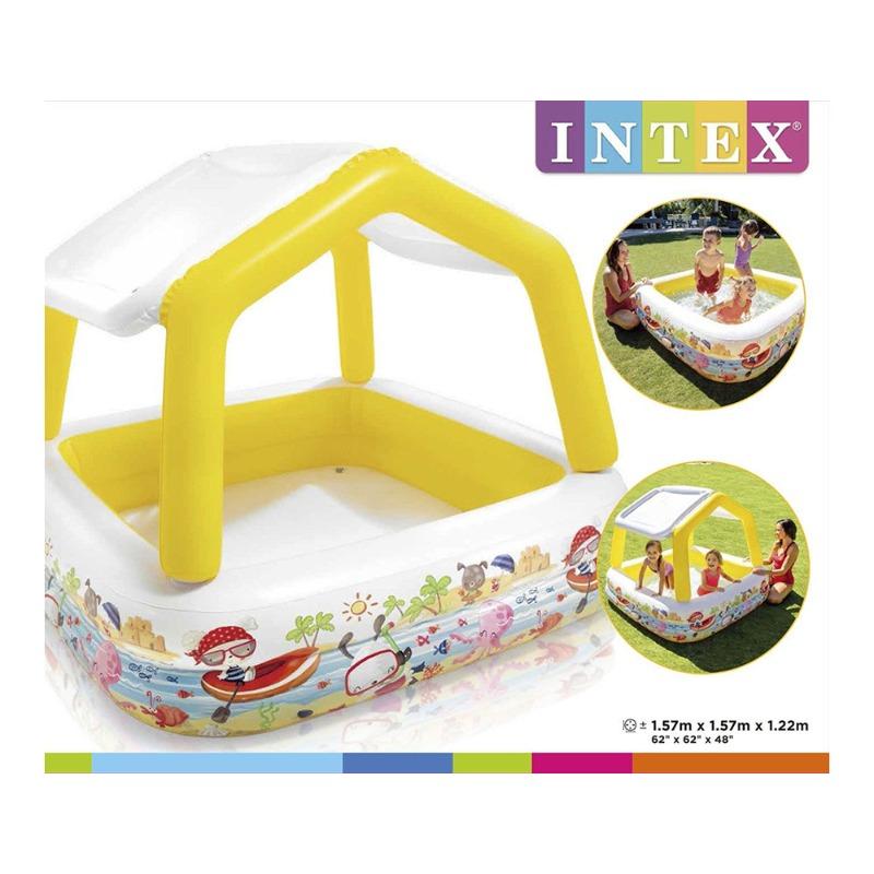 إنتكس - مسبح الأطفال مع المظلة لون أصفر