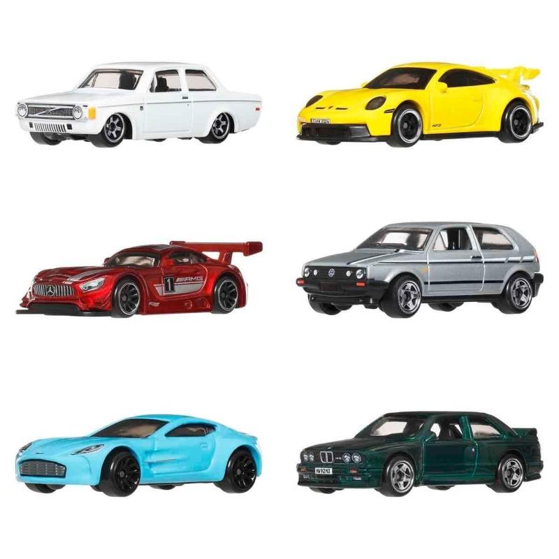 Hot Wheels Themed Euro Style Multipack - 6 Die-Cast Cars Set.