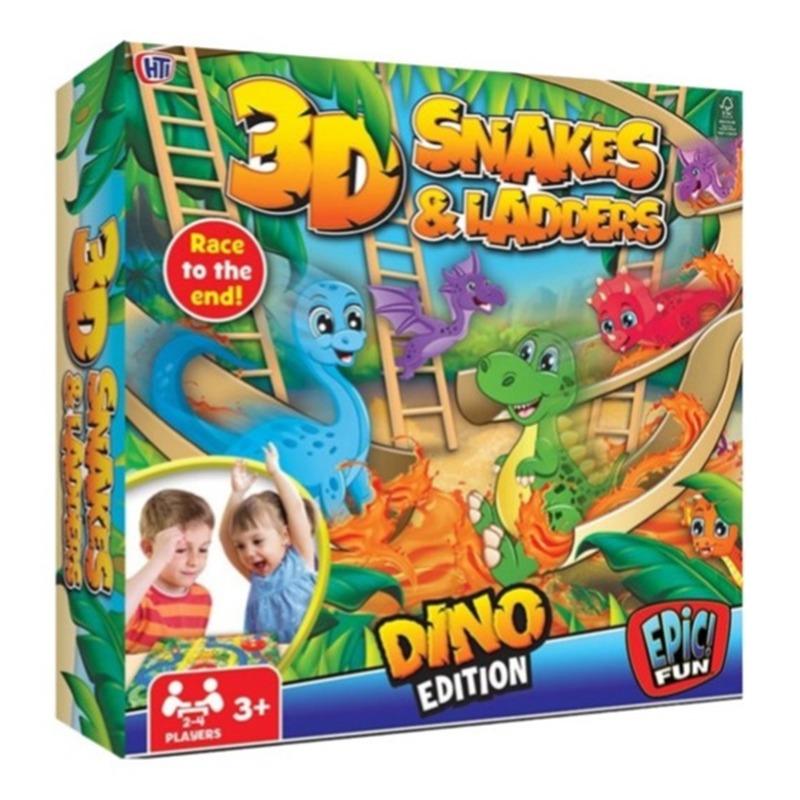 لعبة الثعبان والسلالم دينو ثلاثية الأبعاد