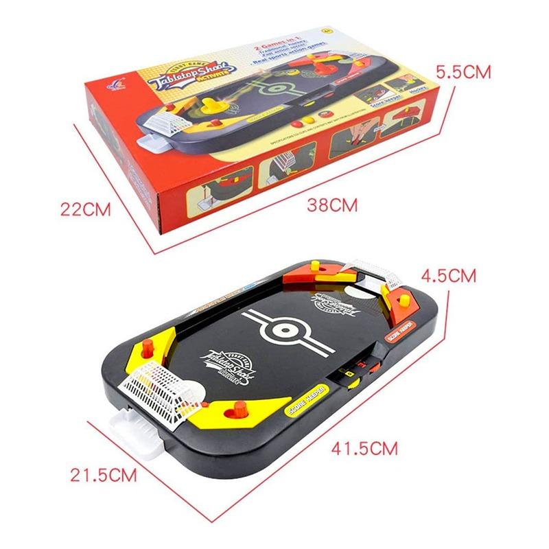 لعبة طاولة آيس هوكي - أسود 2 في 1