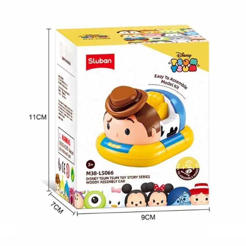 Tsum Tsum Woody Double Recoil Bumper Car Building Toy 19 Pieces
