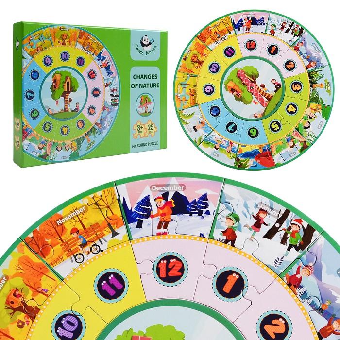 Round Puzzle Changes Of Nature