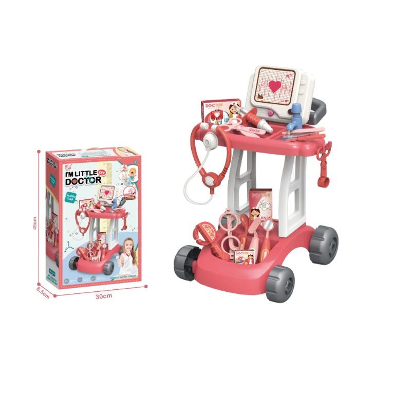 عربة أدوات طبيب الأطفال – لعبة DIY تعمل بالبطارية مع ضوء وصوت