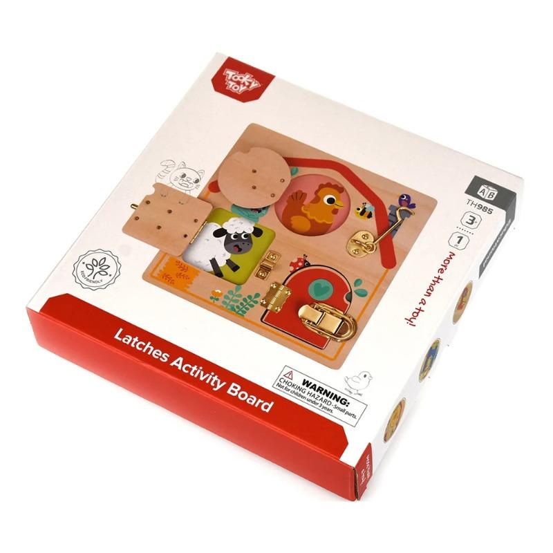 توكي توي - لعبة أنشطة الأقفال الخشبية