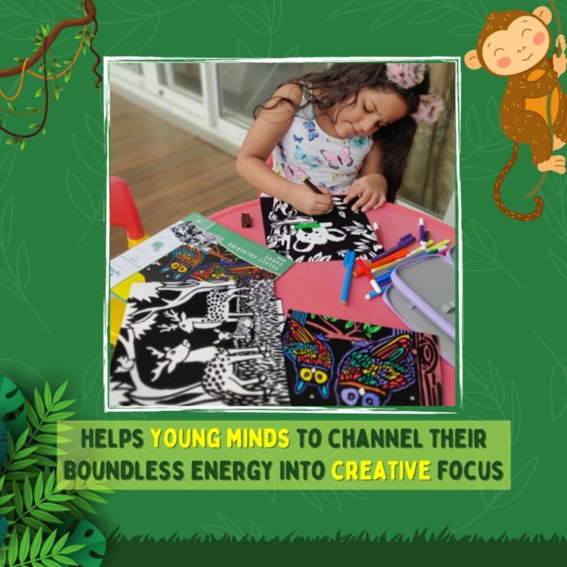 Pep Play Wildlife Themed Plush Coloring Cards