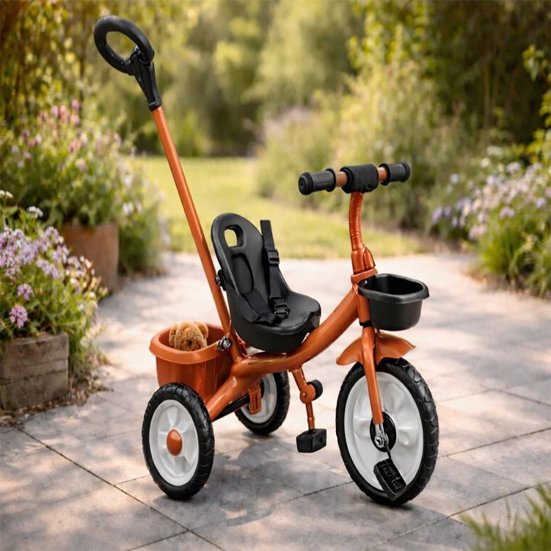 StarMarz Kids Tricycle with Push Handle - Brown