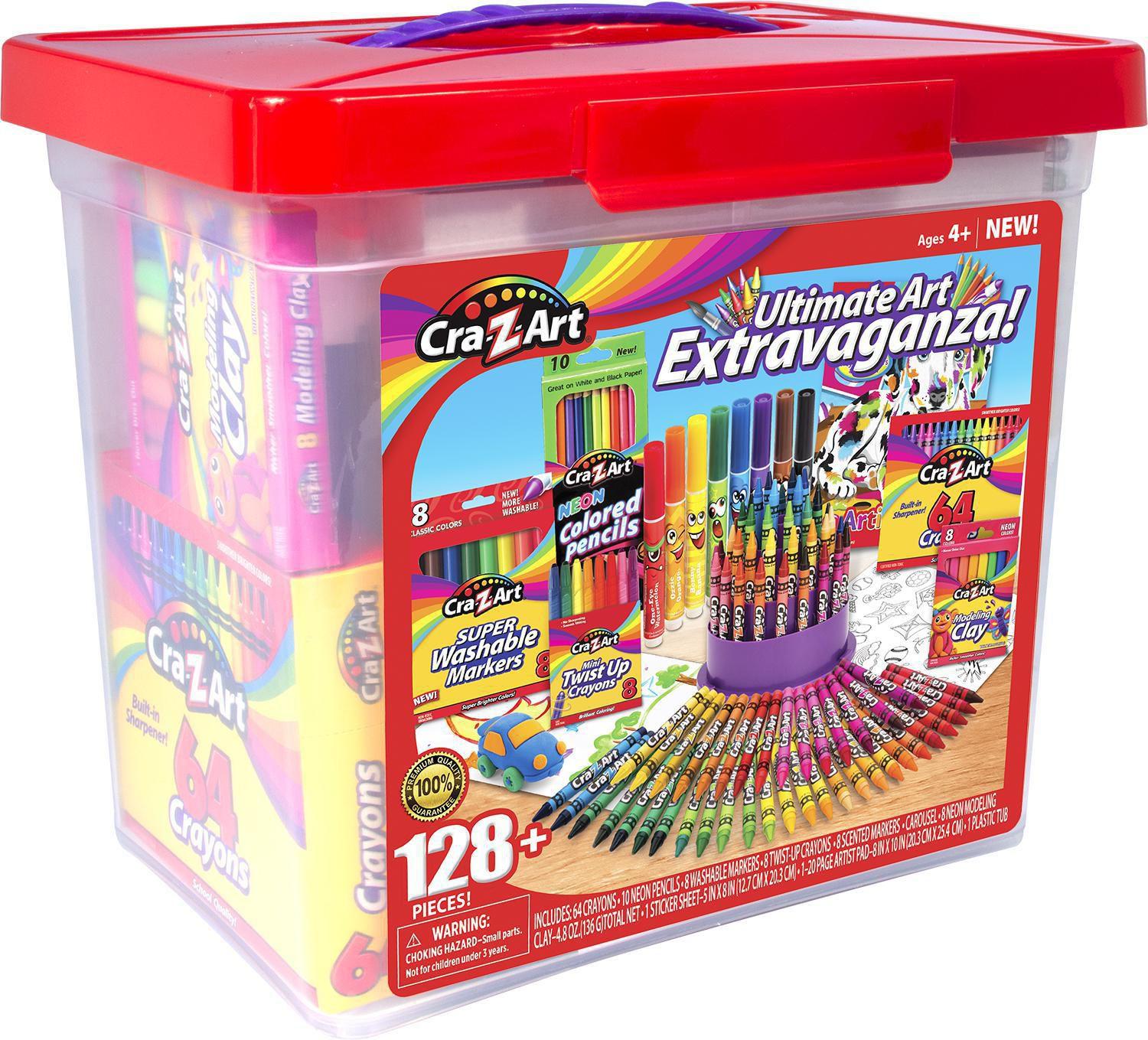 Cra-Z-Art Ultimate Art Extravaganza Activity Over Set 128 Pcs
