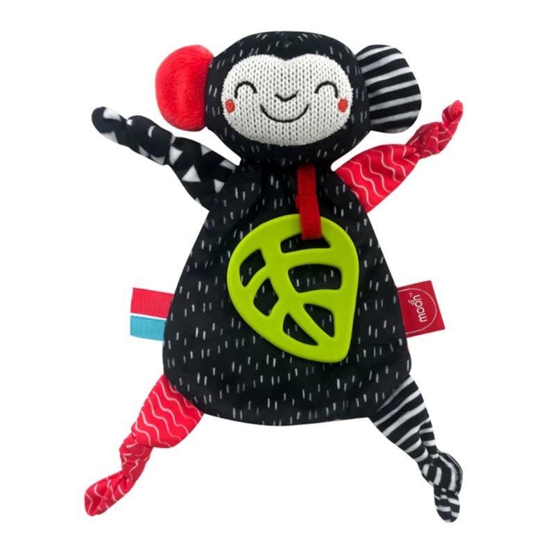 Moon Teething Towel For Baby - Black