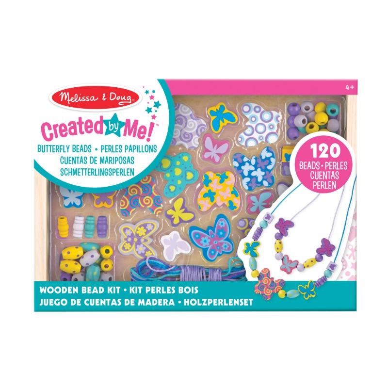 Melissa and Doug Created by Me! Butterfly Beads Wooden Bead Kit