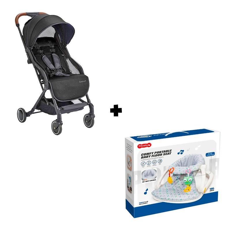 Baby Care Bundle - 3 (Contours Elite Lightweight Stroller - Baby Floor Seat With Music