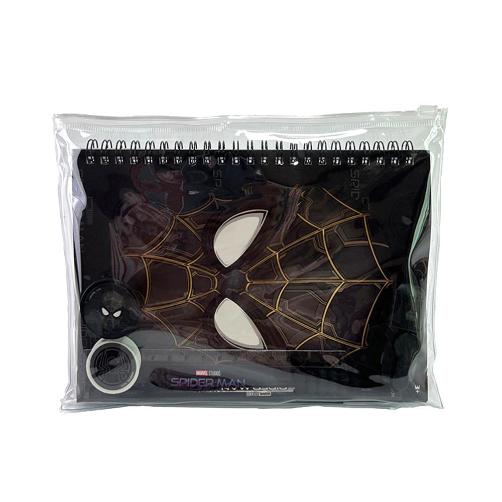 مارفل - المجموعة المدرسية بتصميم سبايدرمان 6 في 1 لون أصفر وأسود