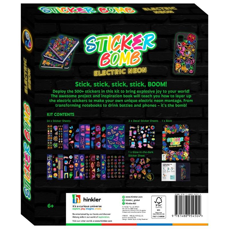 Hinkler Kaleidoscope Sticker Bomb Electric Neon
