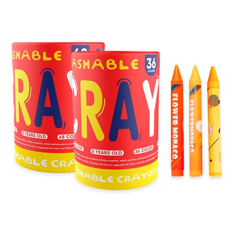 Lebze Flower Monaco Crayons 36 Colors Pointed Crayons