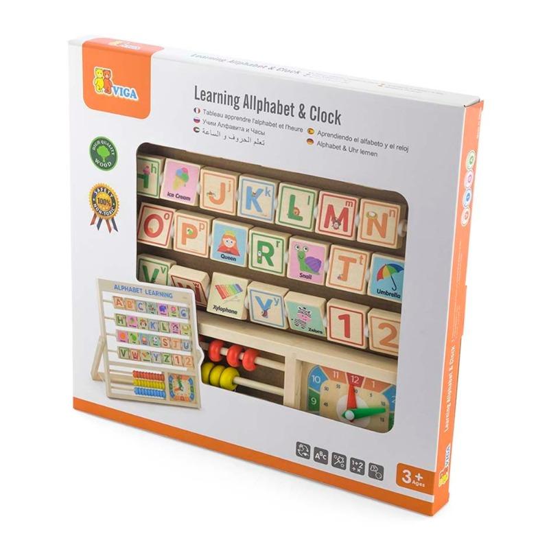فيجا - مجموعة تعلم الحروف الأبجدية والساعة
