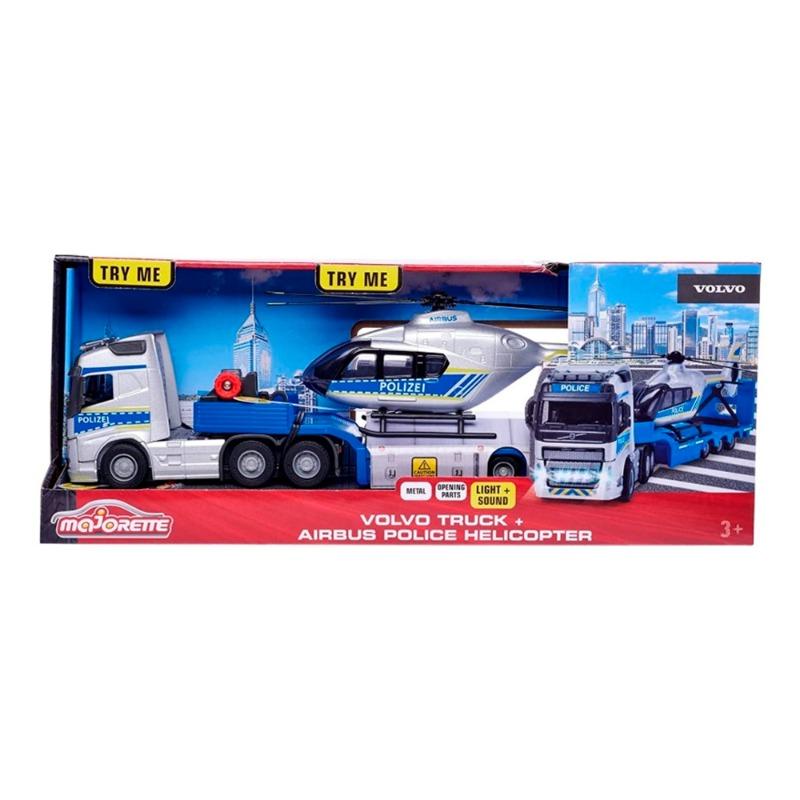 Majorette Volvo FH-16 Police Truck With Helicopter