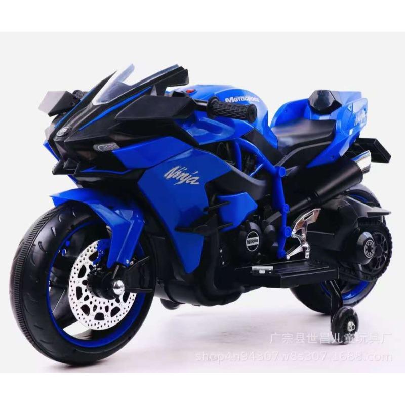 فيرست ستيب دراجة ركوب كهربائية للأطفال كاواساكي نينجا H2R زرقاء