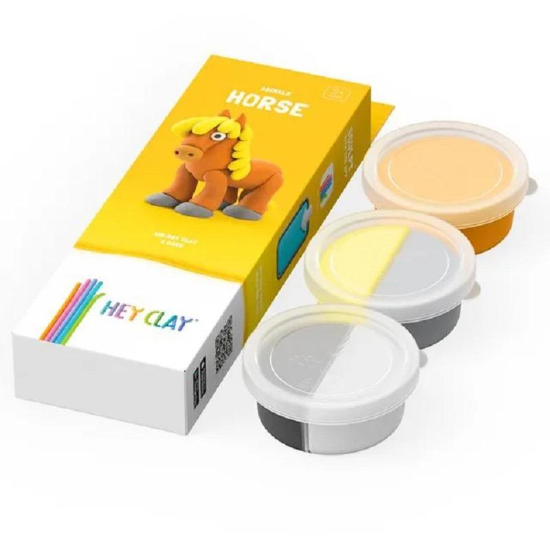 Hey Clay DIY Horse Plastic Modelling Air Dry Clay Kit - 3pcs