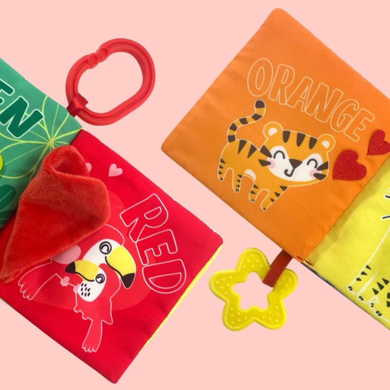 كتاب مون بيبي من القماش الناعم متعدد الألوان