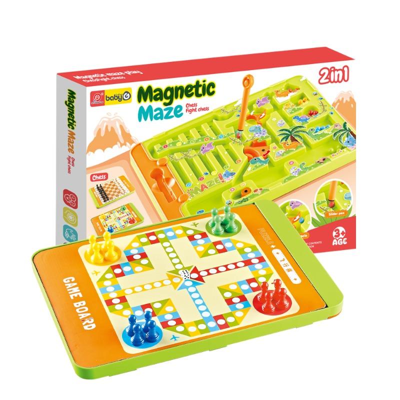 متاهة مغناطيسية ووبي لودو 2 في 1
