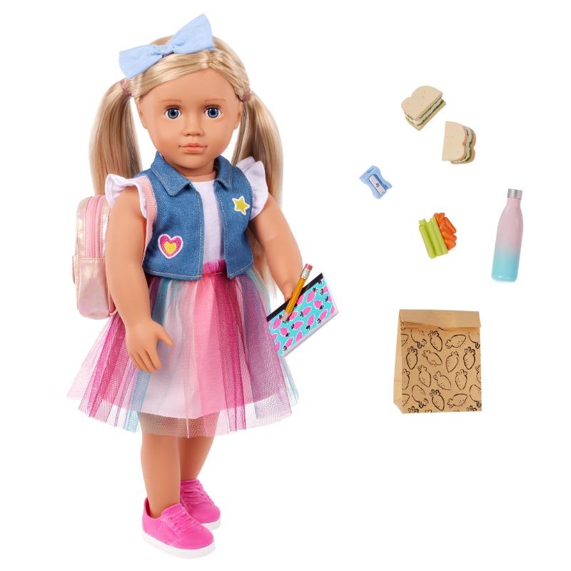 Our Generation Evie School Doll with Backpack and Accessories