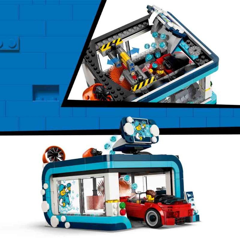 LEGO City Drive-Through Car Wash Building Set 583 Pieces