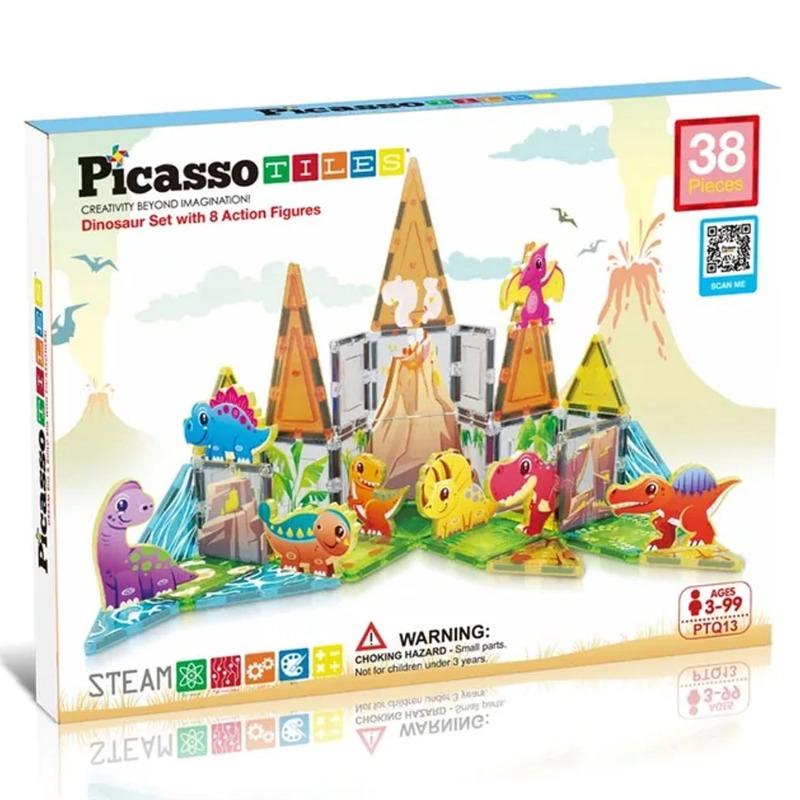 مجموعة البلاط المغناطيسي الديناصور ٣٨ قطعة