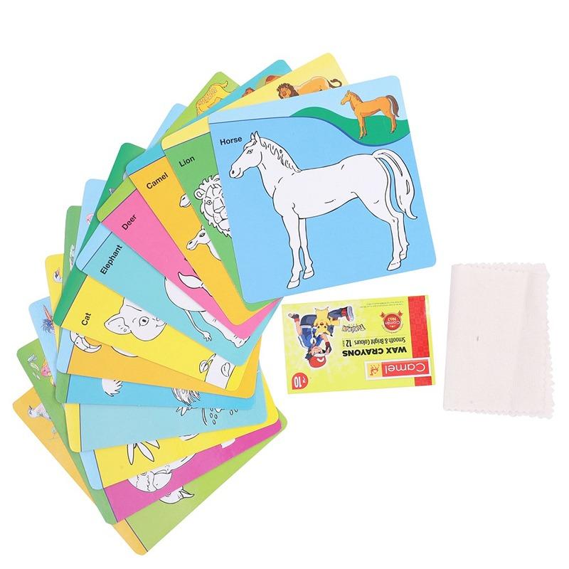 Minds At Play Color It Animals and Birds - 12 Cards