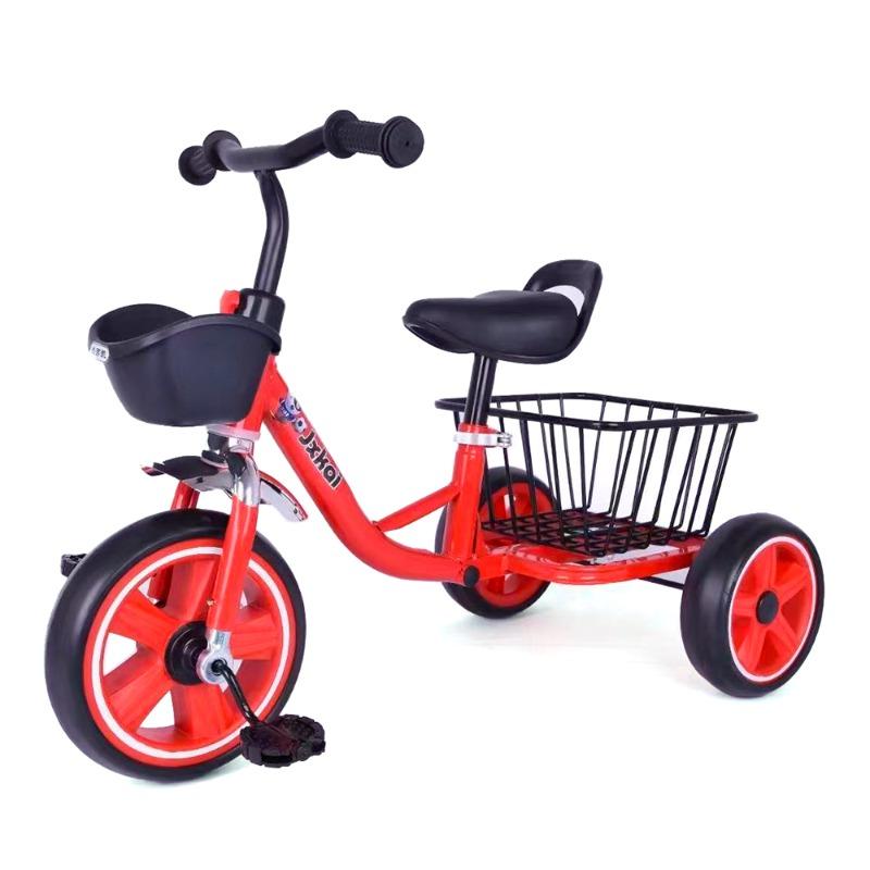 دراجة ثلاثية العجلات فيرست ستيب 019 مع سلة بلاستيكية خلفية