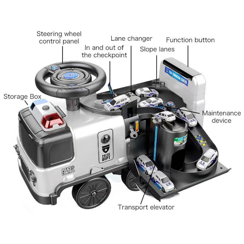 ديربونج - سيارة ركوب الشرطة الكهربائية مع مسار 2 في 1