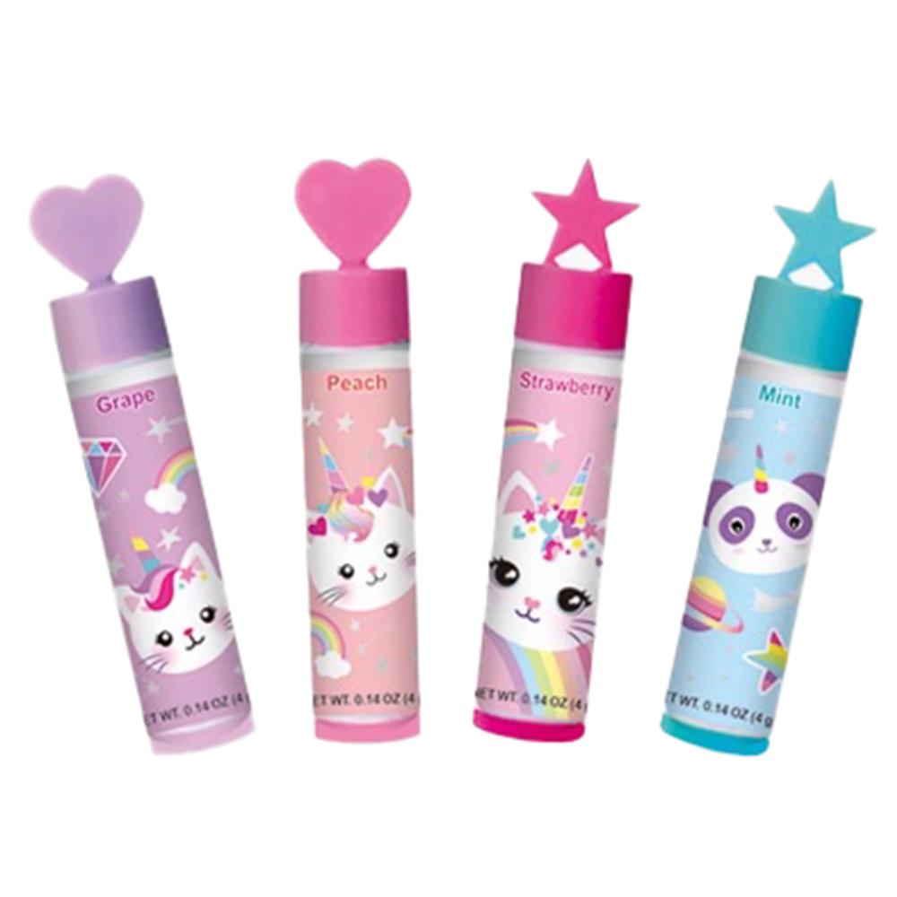 هوت فوكس - مجموعة بلسم شفاه برائحة الفواكة كاتيكورن 4 قطع