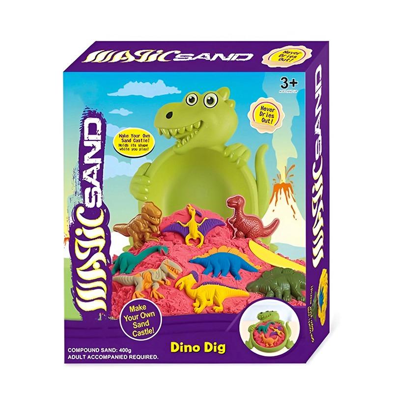 Magic Kinetic Sand Dinosaurs Molds 6 Pcs