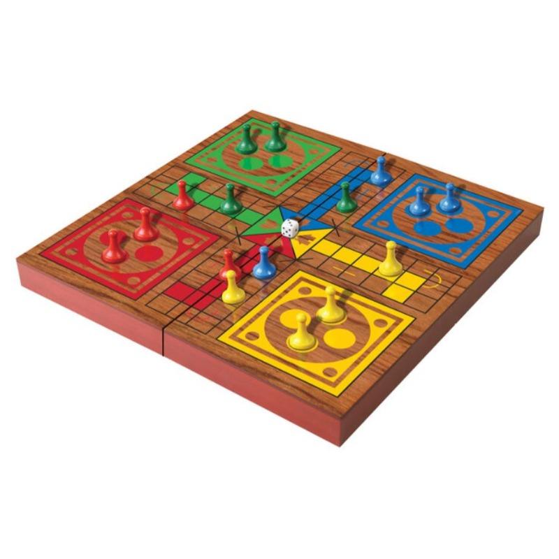 Merchant Ambassador Folding Wood Ludo Set