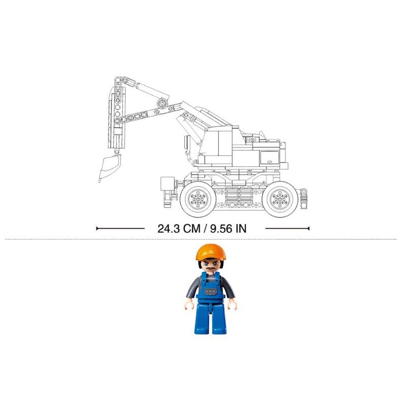 Sluban - E7 Wheeled Excavator 4WD