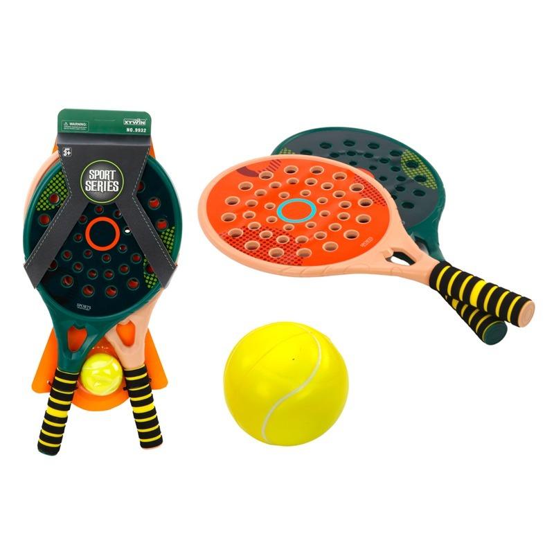 حزمة لعبة كتل التكديس والتركيب بتصميم الفيل + مجموعة لعب مضرب تنس