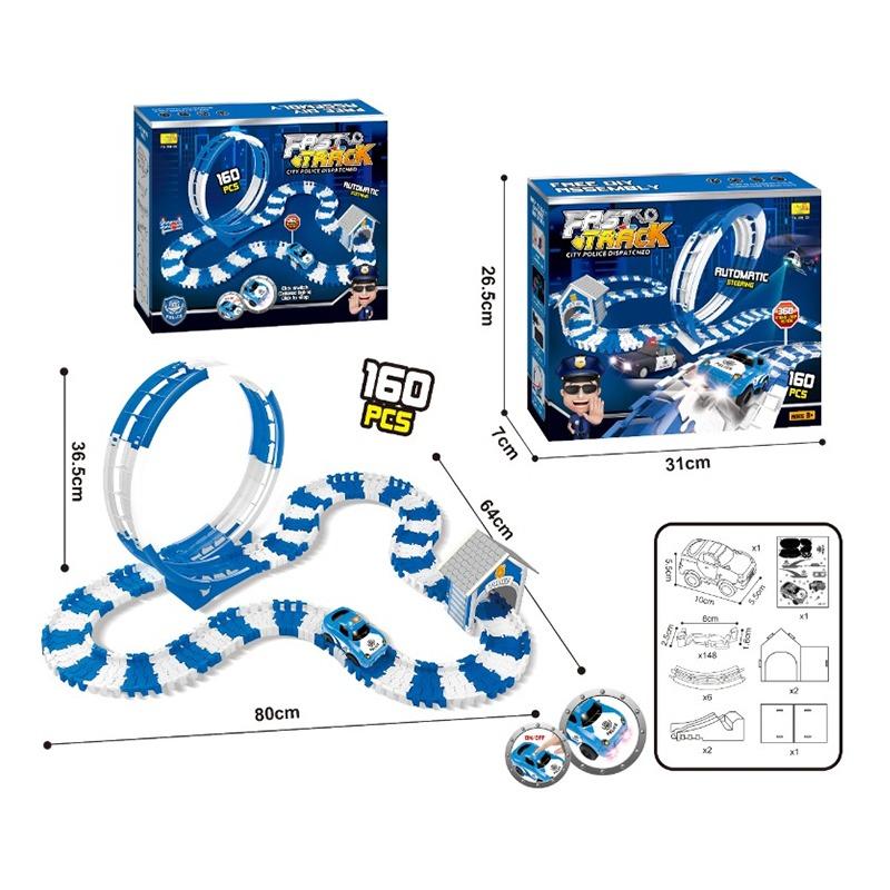 Police Variable Rail Car - 160 Pcs