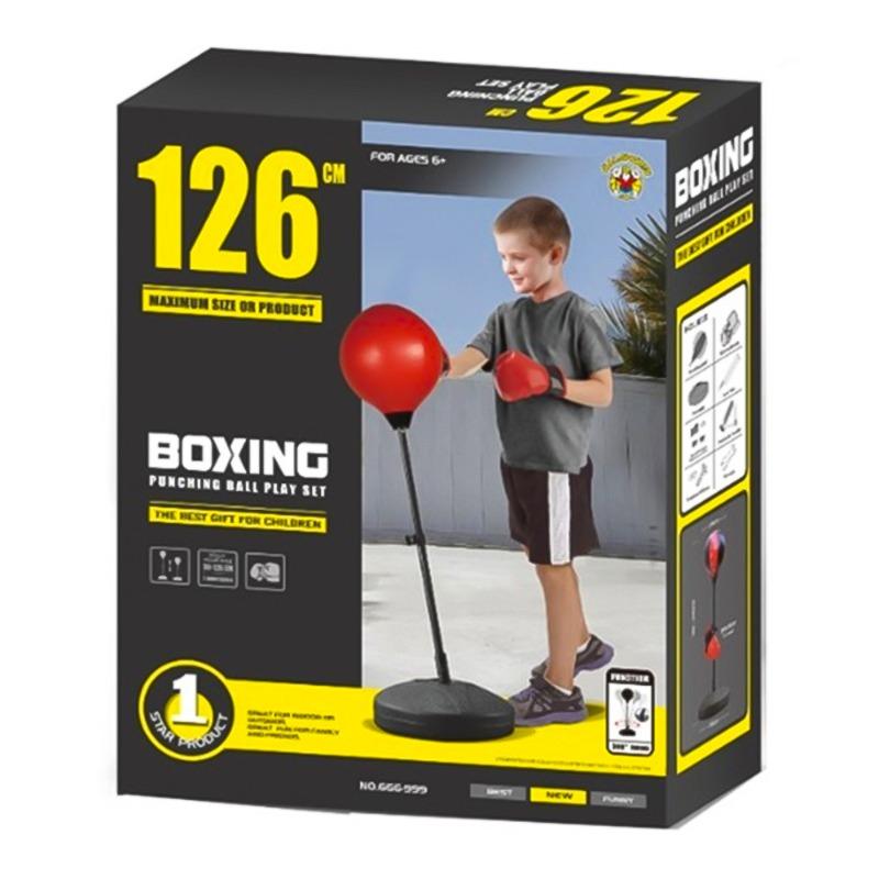 مجموعة لعب كرة الملاكمة لون أحمر