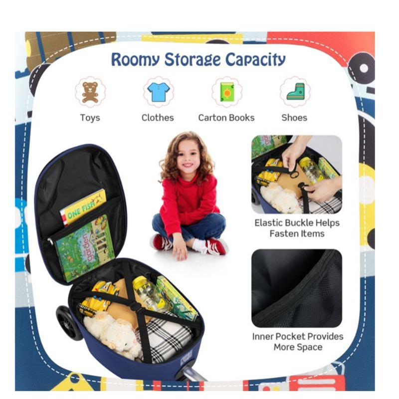 Costway 2 in 1 Foldable Scooter Bag with LED Wheels Car Design