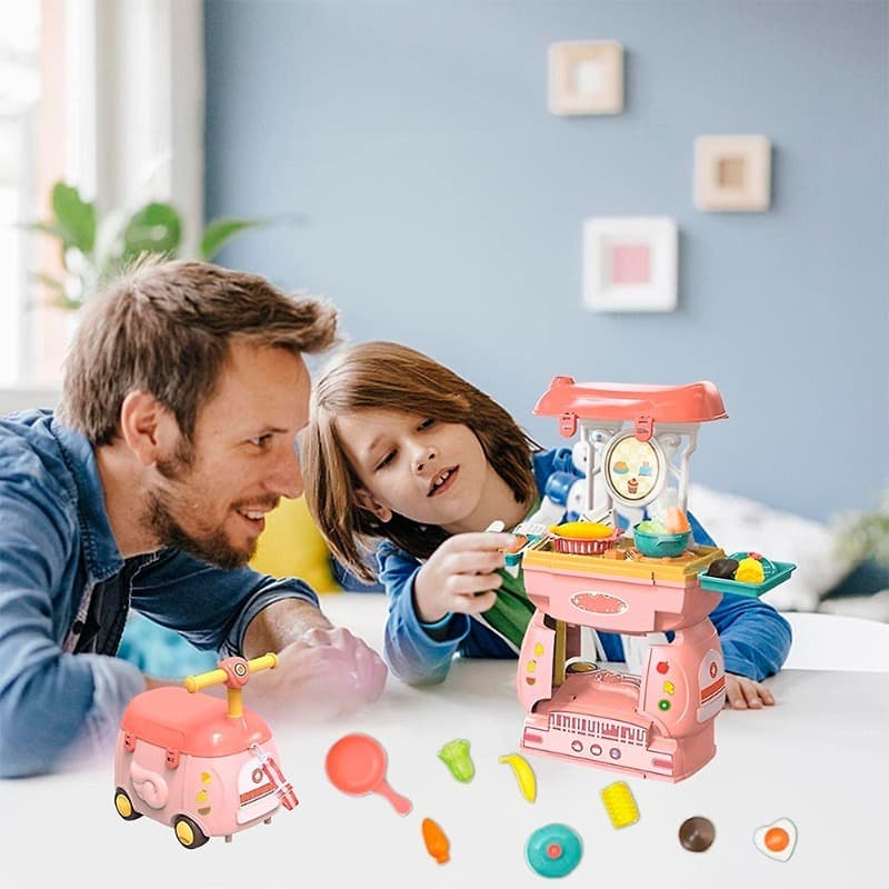 Buy 1 Get 1 Cutlery Playset with Spray + Assembling Dinosaurs Playset
