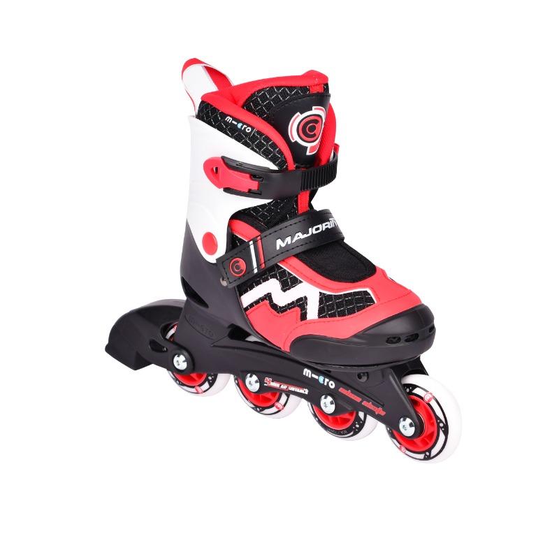 مايكرو ماكسي - حذاء تزلج قابل للتعديل كوزمو بيربل لون أسود و أحمر مقاس 31-34