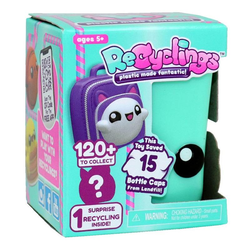 Recycling container with surprise - assorted shapes