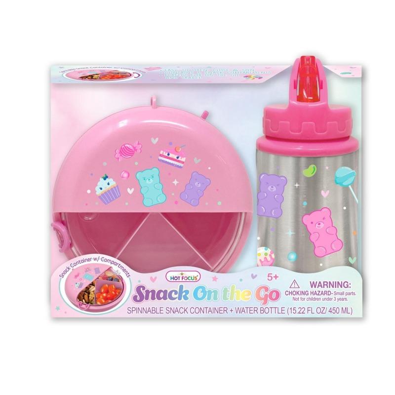 Hot Focus Snack On The Go Lunch Box And Water Bottle For Kids