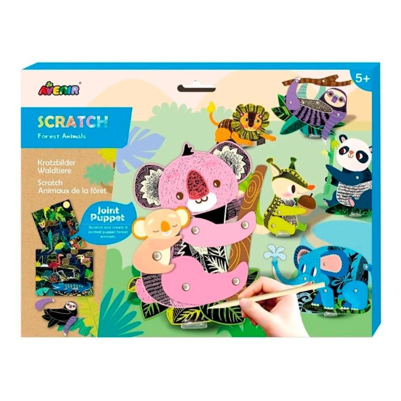 Avenir Scratch Art Project Kit - Jungle Animals