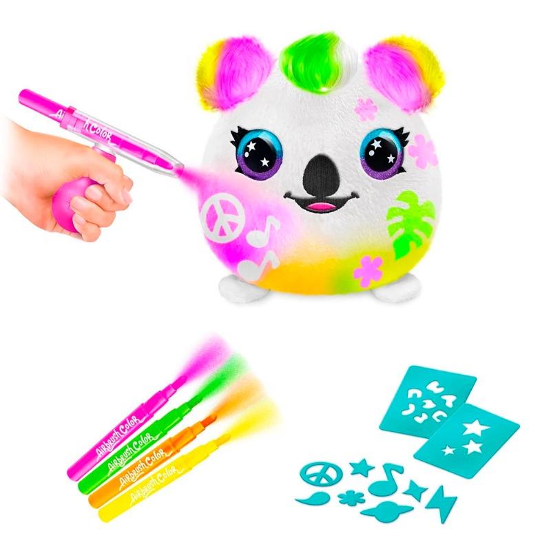 Canal Toys Airbrush Plush - Neon Squish Pals Paint Can - Assorted