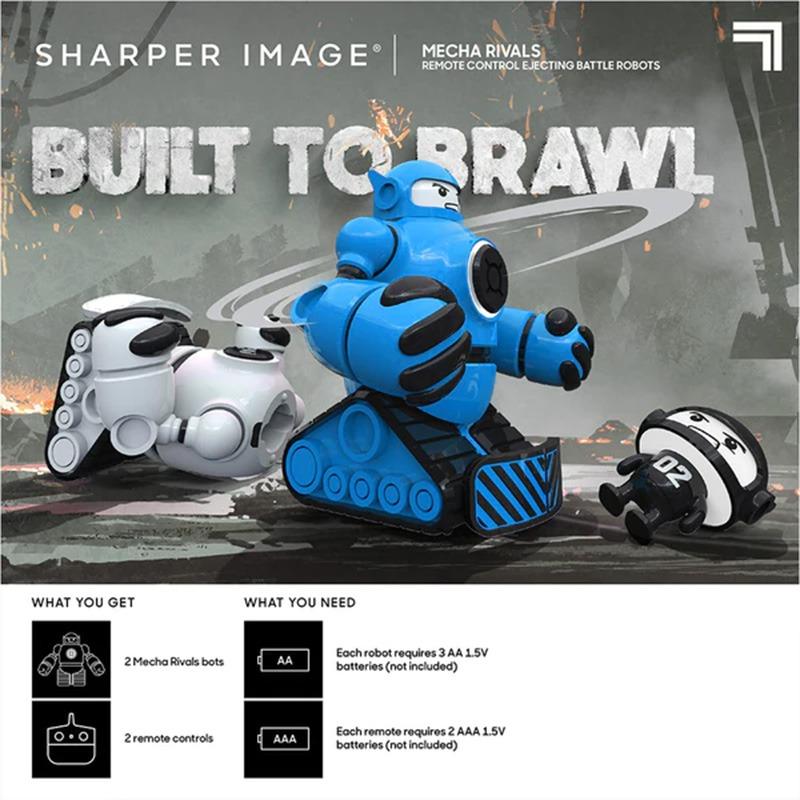 Sharper Image RC Ejecting Battle Robots Mecha Rivals Dual