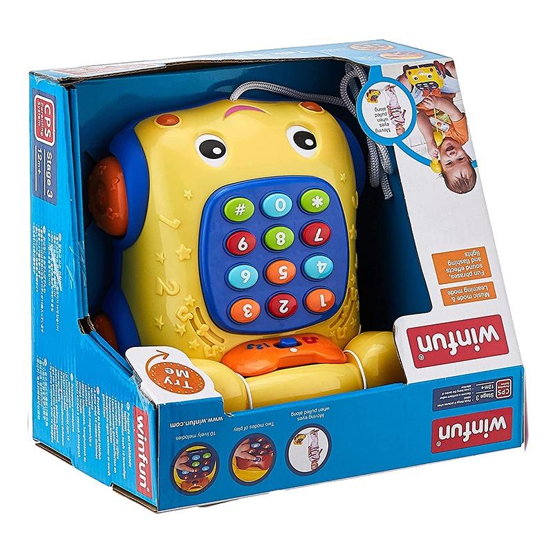 Winfun Talk N Pull Phone - Yellow