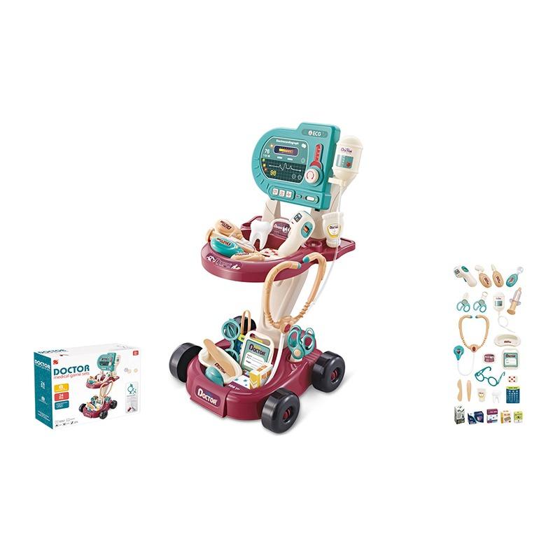 مجموعة طاولة أدوات الطبيب 24 قطعة