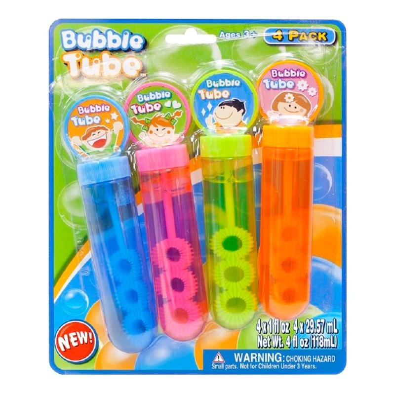 Placo Toys 1cm Bubble Tube 4 Pack - Assorted Colors