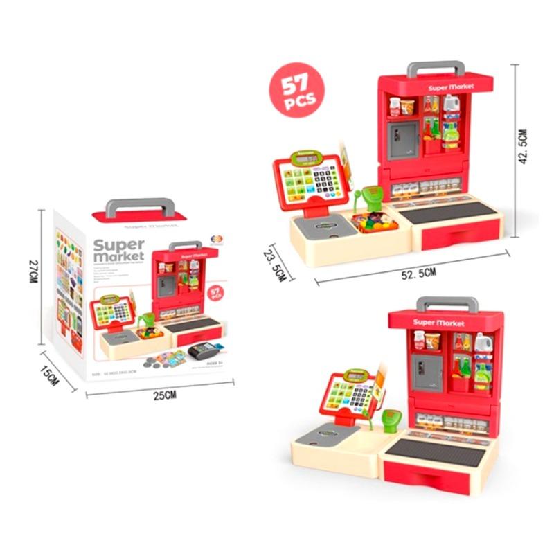 Pretend Supermarket Play Set - 57 Piece